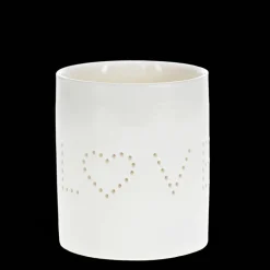 Rex London Glossy ceramic tealight holder - Love Sale
