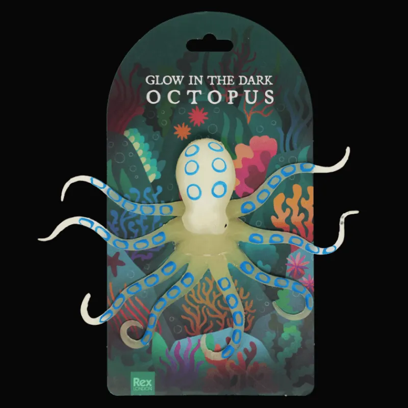 Rex London Glow in the dark squishy toy - Octopus Online