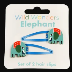 Rex London Hair clips (set of 2) - Wild Wonders elephant Outlet