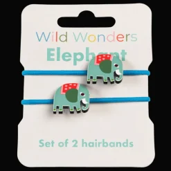 Rex London Hair ties (set of 2) - Wild Wonders elephant Outlet