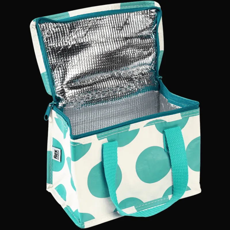 Rex London Insulated lunch bag - Spotlight turquoise on white Fashion