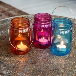 Rex London Jam jar tealight holder - Orange Fashion