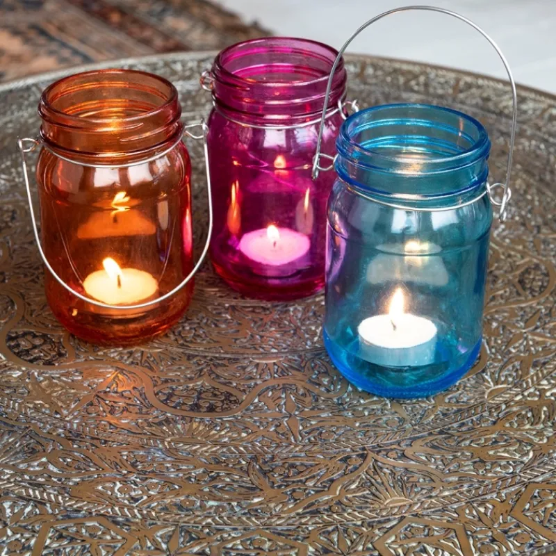 Rex London Jam jar tealight holder - Orange Fashion