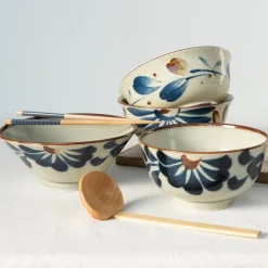 Rex London Japanese porcelain noodle bowl 19cm - Flower Fashion