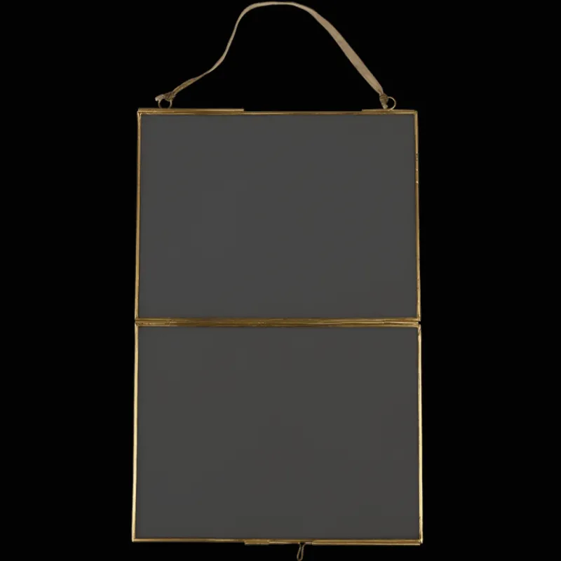 Rex London Landscape double sided glass and brass metal hanging frame (20 x 15cm) Best