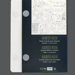 Rex London Large colouring poster with pencils - Haunted House Best