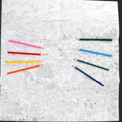 Rex London Large colouring poster with pencils - Baby Dinos Discount