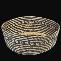Rex London Large seagrass belly basket - Navy blue Online