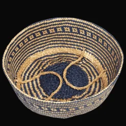 Rex London Large seagrass belly basket - Navy blue Online