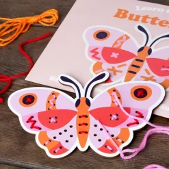 Rex London Learn to sew wooden hand-stitch set - Butterfly Outlet