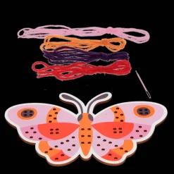 Rex London Learn to sew wooden hand-stitch set - Butterfly Outlet