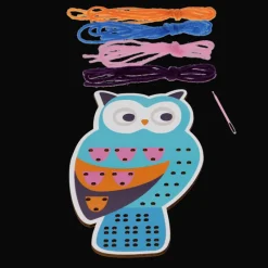 Rex London Learn to sew wooden hand-stitch set - Owl Clearance