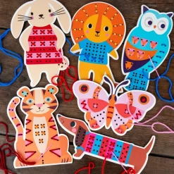 Rex London Learn to sew wooden hand-stitch set - Owl Clearance