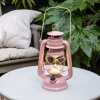 Rex London LED hurricane lantern - Pink Outlet