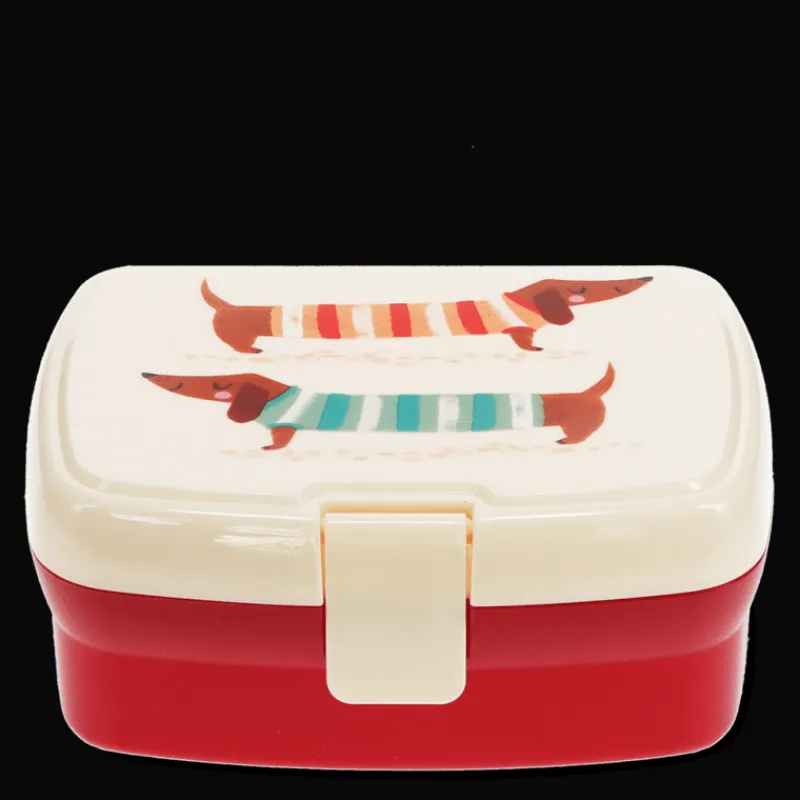 Rex London Lunch box with tray - Sausage Dog New