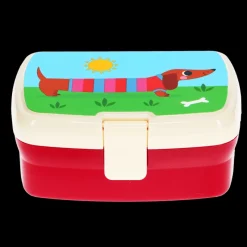 Rex London Lunch box with tray - Sunny Sausage Dog Hot