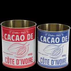 Rex London Medium storage tins (set of 2) - Cacao Fashion