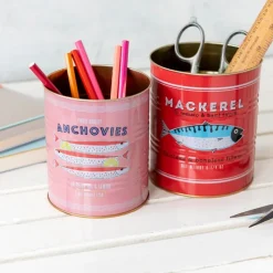 Rex London Medium storage tins (set of 2) - Fish MACKEREL & ANCHOVIES Outlet