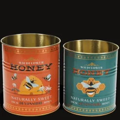 Rex London Medium storage tins (set of 2) - Honey Online
