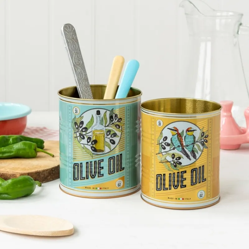 Rex London Medium storage tins (set of 2) - OLIVE OIL New