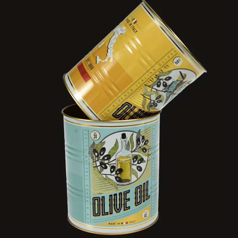 Rex London Medium storage tins (set of 2) - OLIVE OIL New