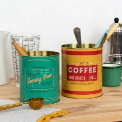 Rex London Medium storage tins (set of 2) - Vintage coffee Sale