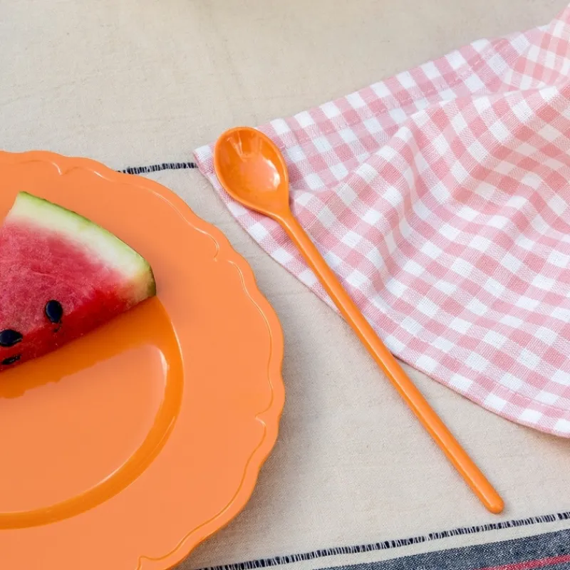 Rex London Melamine long-handled spoon - Orange Clearance