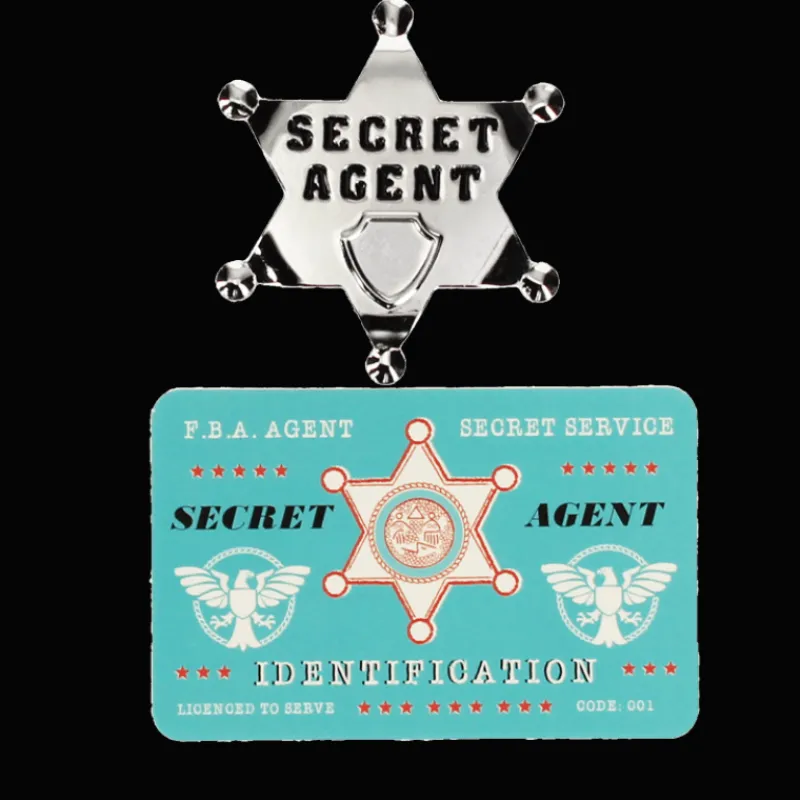 Rex London Metal badge and ID card - Secret Agent Hot