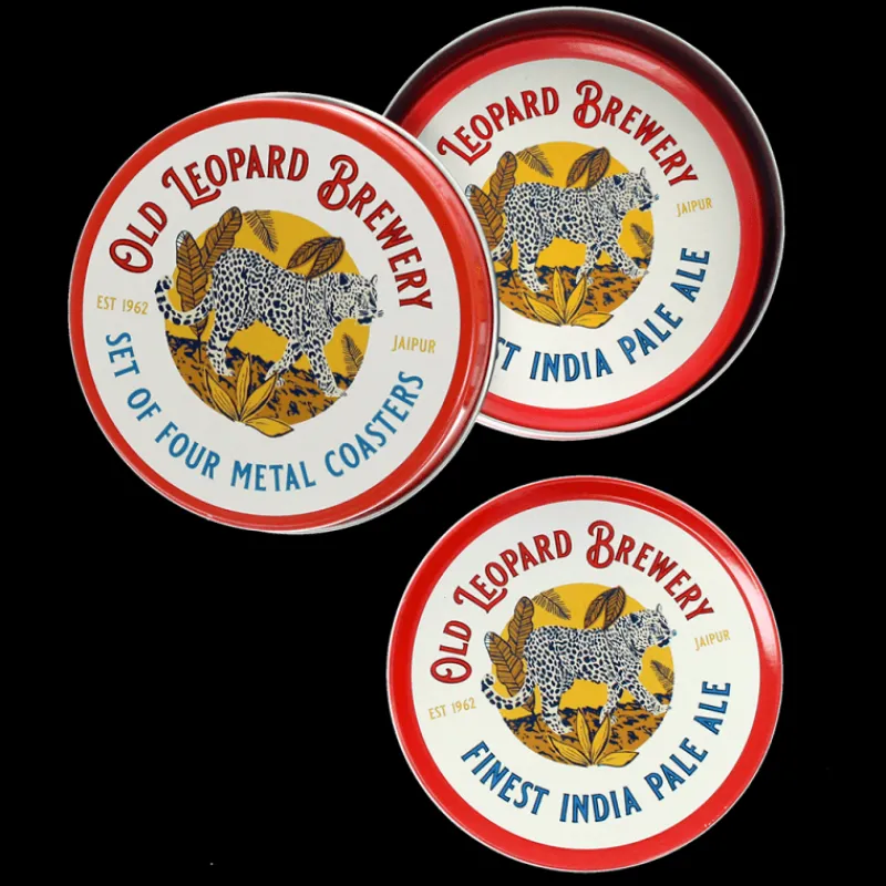Rex London Metal coasters (set of 4) - Old Leopard Brewery Outlet