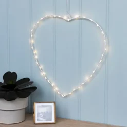 Rex London Metal heart LED light - 30cm New