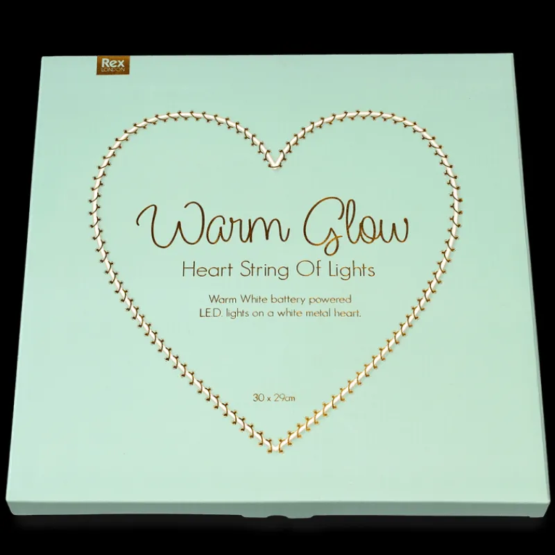 Rex London Metal heart LED light - 30cm New