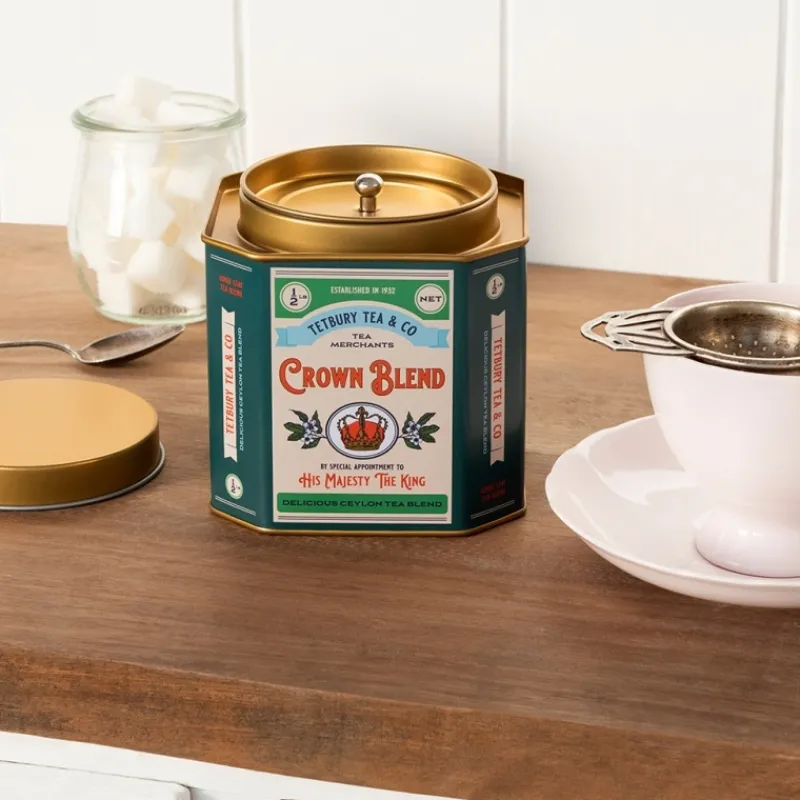 Rex London Metal tea caddy - Crown Blend Best