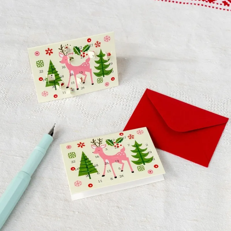 Rex London Miniature advent calendar Christmas card - 50s Christmas Outlet