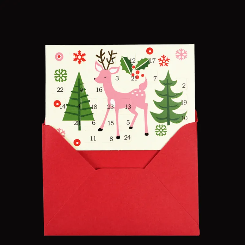 Rex London Miniature advent calendar Christmas card - 50s Christmas Outlet