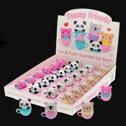 Rex London Mini berry scented lip balm (assorted) - Teacup animal friends Fashion