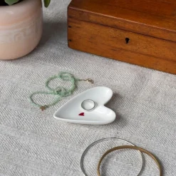 Rex London Mini glossy ceramic trinket dish - Heart Best