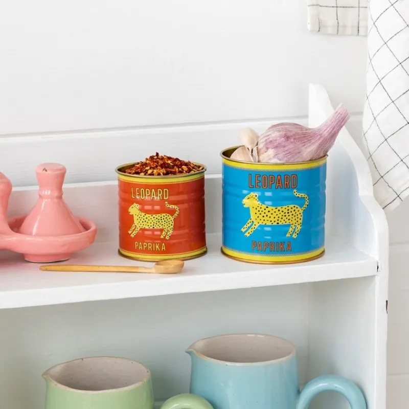Rex London Mini storage tins (set of 2) - LEOPARD Clearance
