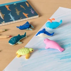 Rex London Ocean animal erasers (set of 6) New