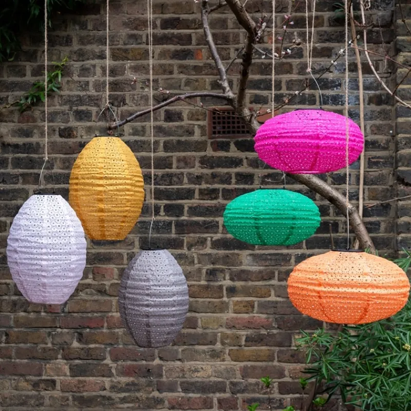 Rex London Outdoor solar UFO lantern - Orange Outlet
