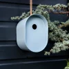 Rex London Oval bamboo fibre birdhouse - Blue Sale