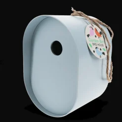 Rex London Oval bamboo fibre birdhouse - Blue Sale
