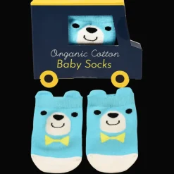 Rex London Pair of baby socks - Blue bear Discount