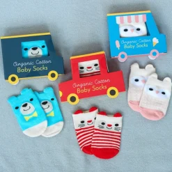 Rex London Pair of baby socks - Blue bear Discount