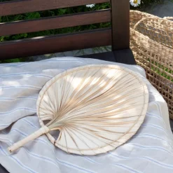 Rex London Palm leaf hand fan Clearance