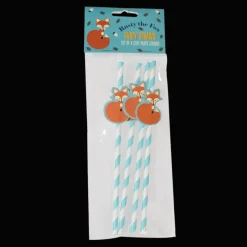 Rex London Paper straws (pack of 4) - Rusty the Fox Hot
