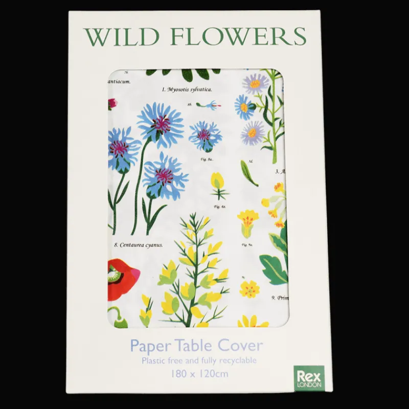 Rex London Paper tablecloth (180 x 120cm)- Wild Flowers Hot