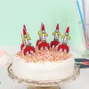 Rex London Party cake candles (set of 6) - Space Age Hot