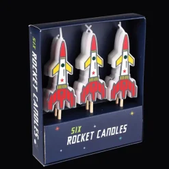 Rex London Party cake candles (set of 6) - Space Age Hot