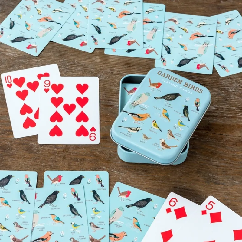 Rex London Playing cards in a tin - Garden Birds Best