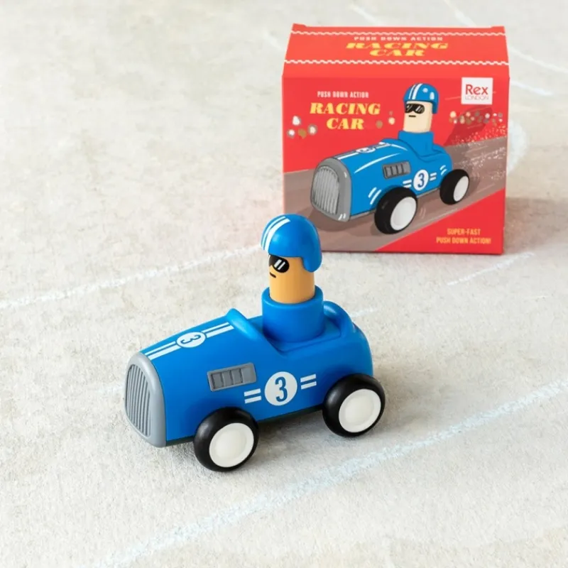 Rex London Push down action racing car - Blue Sale
